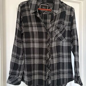 Rails Black and White Plaid Shirt